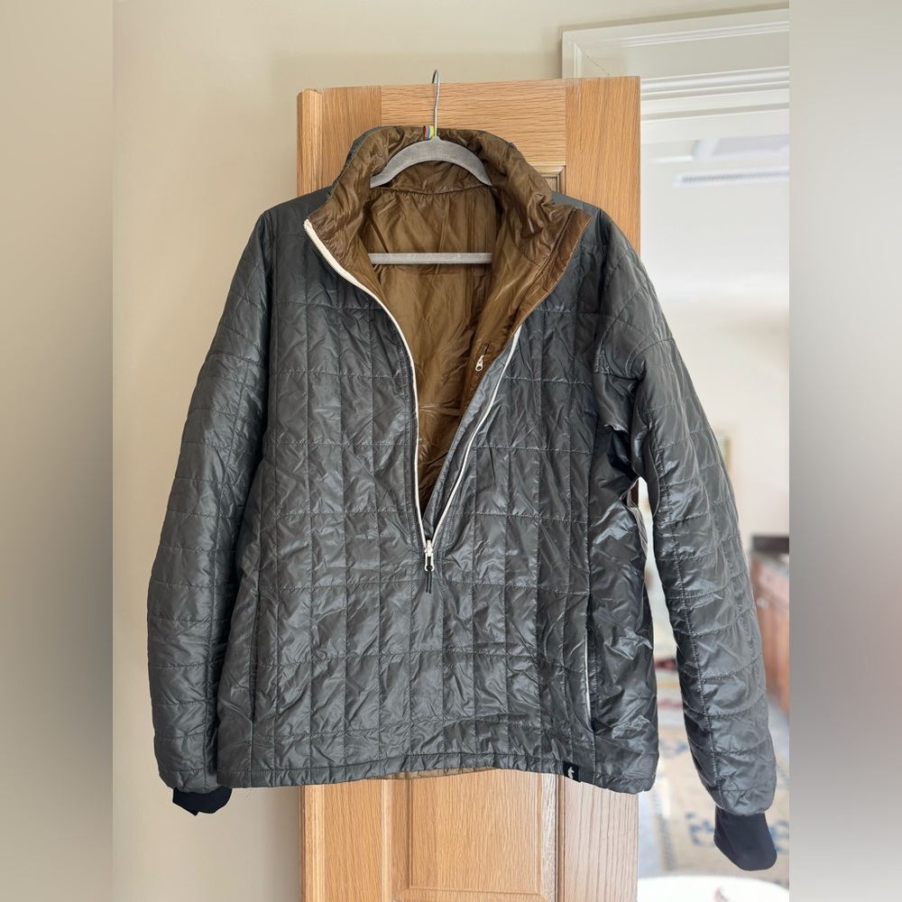 cotopaxi Reversible Quilted Performance Jacket in Gray and Brown